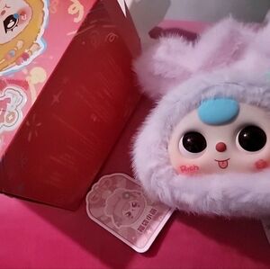 Baby Three Good Luck Bag Plush Pink